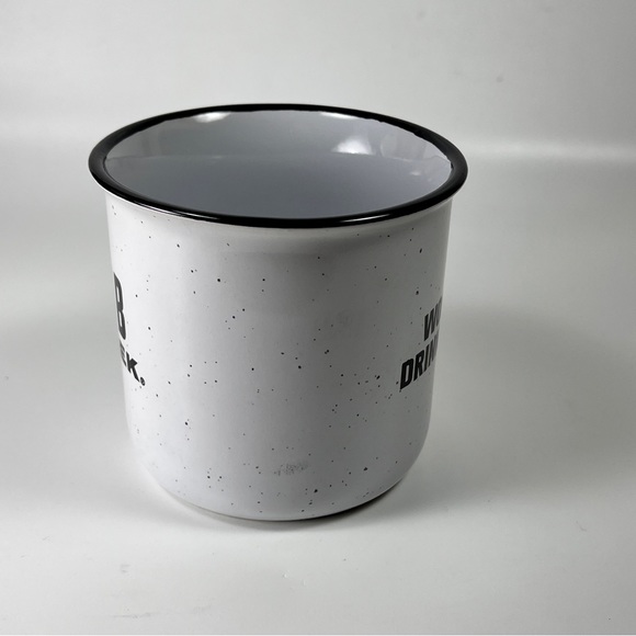 Knob Creek Ceramic Coffee Mug Cup Work Hard Drink Whiskey Speckled Enamel Look - Picture 3 of 10